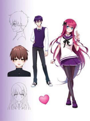 Учимся рисовать романтику в аниме. Как нарисовать популярных персонажей шаг за шагом фото книги 8