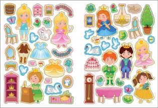 Принцессы. Игры с многоразовыми наклейками фото книги 2