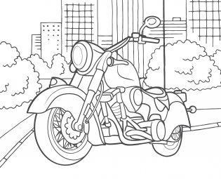Лучшие раскраски для мальчиков. Мотоциклы фото книги 3