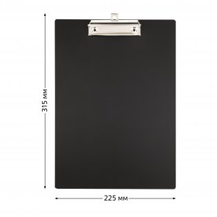 Планшет с зажимом СТАММ А4, 1000 мкм, пластик, черный фото книги 3