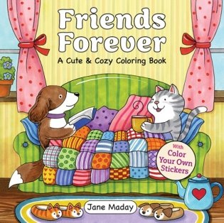 Friends Forever: A Cute & Cozy Coloring Book фото книги