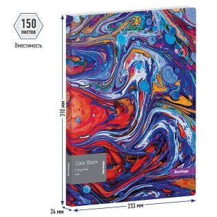 Папка на 2 кольцах Berlingo "Color Storm", 24мм, 600мкм, D-кольца, с внутр. карманом, с рисунком фото книги 3