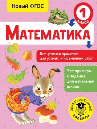 Математика. Все цепочки примеров для устных и письменных работ. 1 класс фото книги