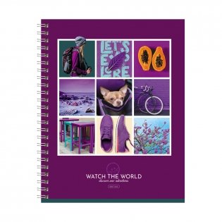 Тетрадь 48л., А5, линия на гребне BG "Watch the world", глянцевая ламинация фото книги 4