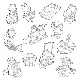 Friends Forever: A Cute & Cozy Coloring Book фото книги 12