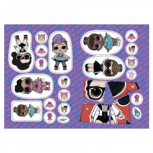 Раскраска с наклейками и большой куклой. Играй, раскрашивай, наклеивай "L.O.L. SURPRISE! Черная бабочка" фото книги 2