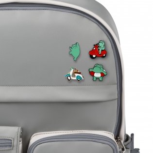 Набор металлических значков MESHU "Frog in trend", эмаль, 4 шт. Арт. MS_53684 фото книги 2