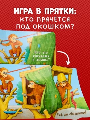 Ку-ку! Кто в зоопарке? Книжка-раскладушка фото книги 6