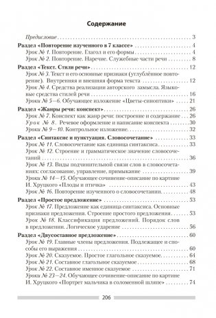 Русский язык. 8 класс. План-конспект уроков фото книги 10