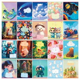 Тетрадь 18л., клетка BG Super Mix-20 фото книги