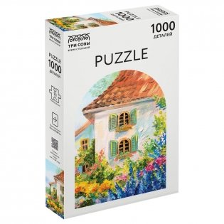 Пазл 1000 эл. ТРИ СОВЫ "Дом в цветочном саду" фото книги
