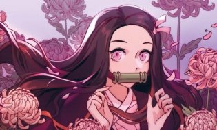 Кардхолдер охотника на демонов (по мотивам манги, в форме книжки, 215х65 мм, сиреневый) фото книги