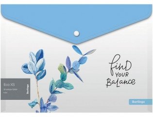 Папка-конверт на кнопке Berlingo "Eco XS" А4, 180мкм, с рисунком фото книги