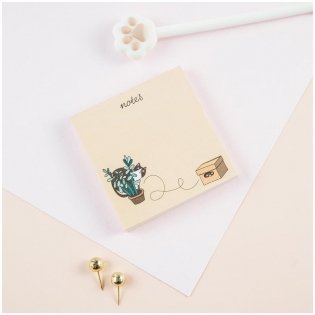 Блок для записей MESHU 8,5х8,5 см, 100 л., "Cats", на склейке. Арт. MS_46559 фото книги